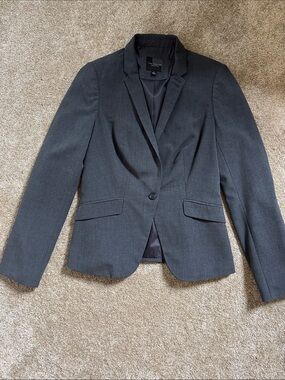 The Limited Women's Dark Gray Single-Button Blazer